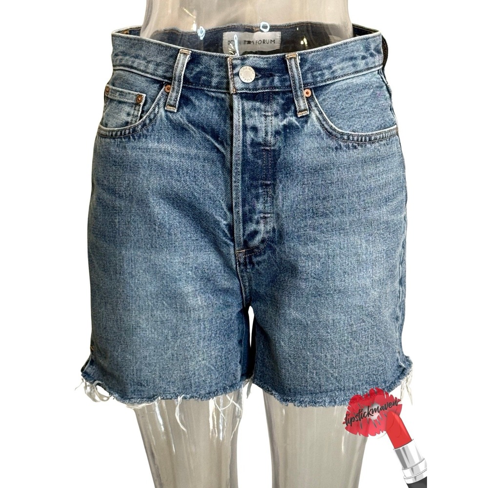 Denim Forum Aritzia Shorts Womens 27 Blue Denim The Yoko Thigh Short Bermuda